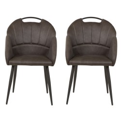 Kopie von Kopie von Kopie von Kopie von Kopie von LOTS DE 4 CHAISES SFRANKY EN VELOURS COTELE GRIS