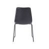 LOT DE 4 CHAISES SWYM NOIRE CUIR LOOK