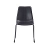 LOT DE 4 CHAISES SWYM NOIRE CUIR LOOK