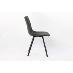 Kopie von Kopie von Kopie von Kopie von Kopie von Kopie von LOTS DE 4 CHAISES SFRANKY EN VELOURS COTELE GRIS