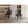 LOT DE 2 CHAISES SJASMIN NOIRE PU