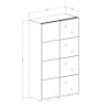 GARDE ROBE SBETA PORTE COULIISANTE 120/150/180/200/220 CM BLANCHE