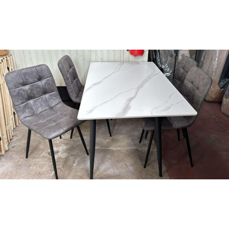 Kopie von TABLE DE CUISINE S5000 AVEC SES CHAISES EN METAL ET PARTICULE