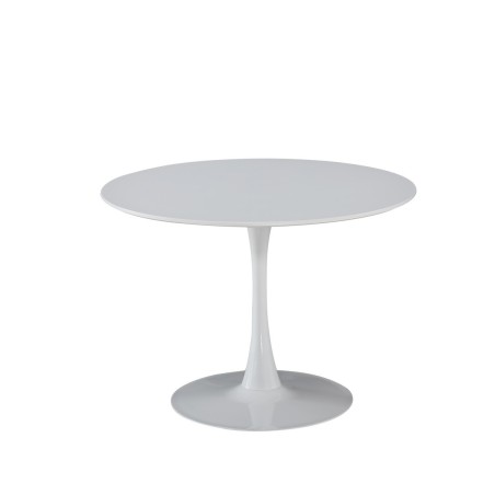 TABLE DE CUISINE RONDE BLANCHE 90 CM