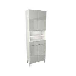 MEUBLE SDB SLAM S726804 ARMOIRE 60 CM BLANC GRIS