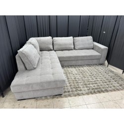 Kopie van SALON D'ANGLE SSANDRA TISSU ALLORA 17 POUSSIERE MERIDIENNE GAUCHE OU DROITE