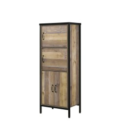 MEUBLES ETAGERE SMTL33 4 PORTES DECOR CHENE