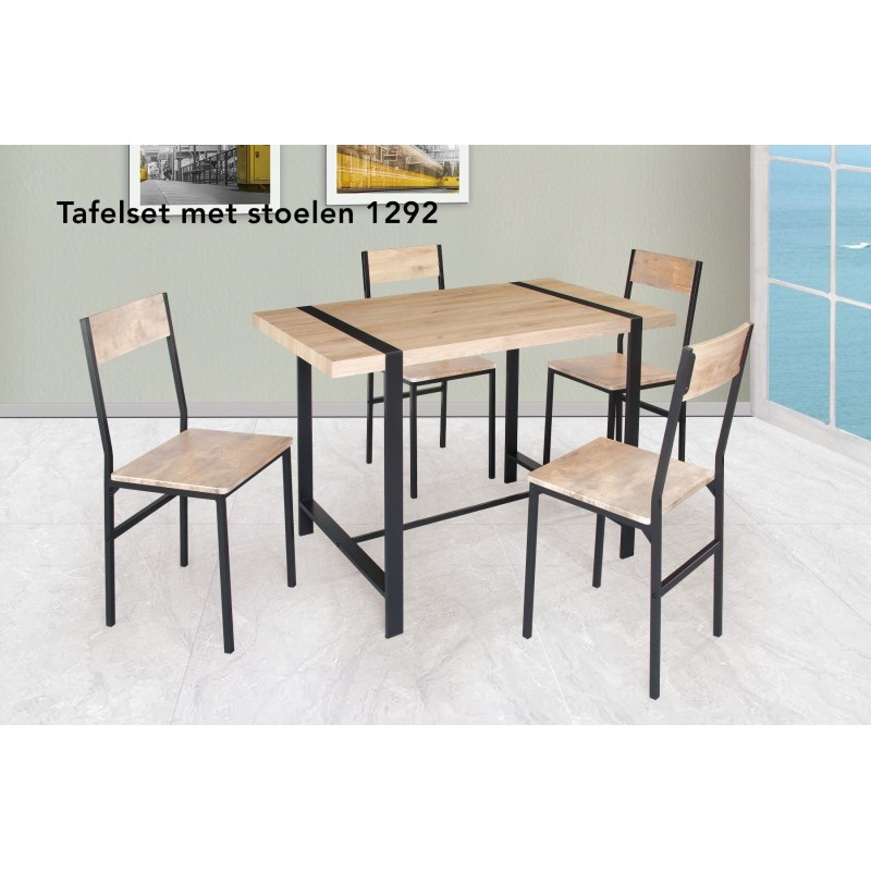 Kopie van Kopie van TABLE DE CUISINE S5000 AVEC SES CHAISES EN METAL ET PARTICULE