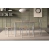 TABLE DE CUISINE S5000 AVEC SES CHAISES EN METAL ET PARTICULE