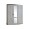 GARDE-ROBE 3 PORTES BATTANTES  SELLA LIGTH OAK TOP BROWN