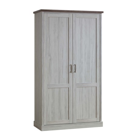 GARDE-ROBE 2 PORTES BATTANTES  SELLA LIGTH OAK TOP BROWN