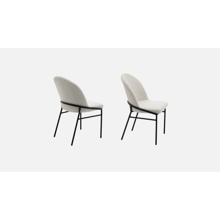 Kopie von Kopie von Kopie von LOTS DE 4 CHAISES SFRANKY EN VELOURS COTELE GRIS