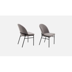 Kopie von Kopie von Kopie von LOTS DE 4 CHAISES SFRANKY EN VELOURS COTELE GRIS